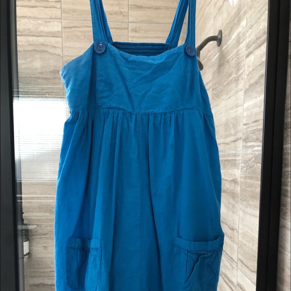 EXPRESSION Blue Overall Dress